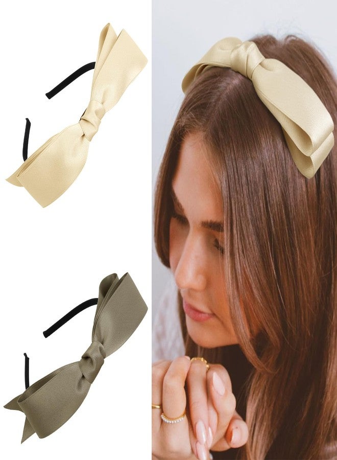 TEBIEKOY Bow Headbands for Women, Elegant Bowknot Headband Boho Fashion Hairbands Coquette Bows Hairband Hair Accessories - Image 1